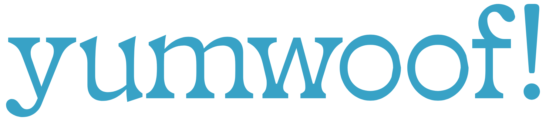 yumwoof logo website blue
