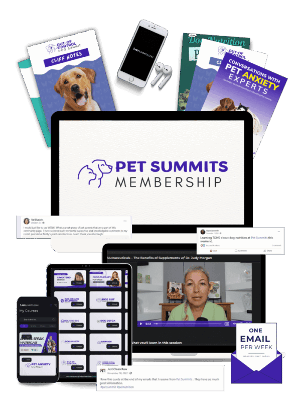 Pet Summits All Access Membership — includes Cliff Notes, MP3 audio library, mobile and desktop access, expert video sessions, and Facebook community